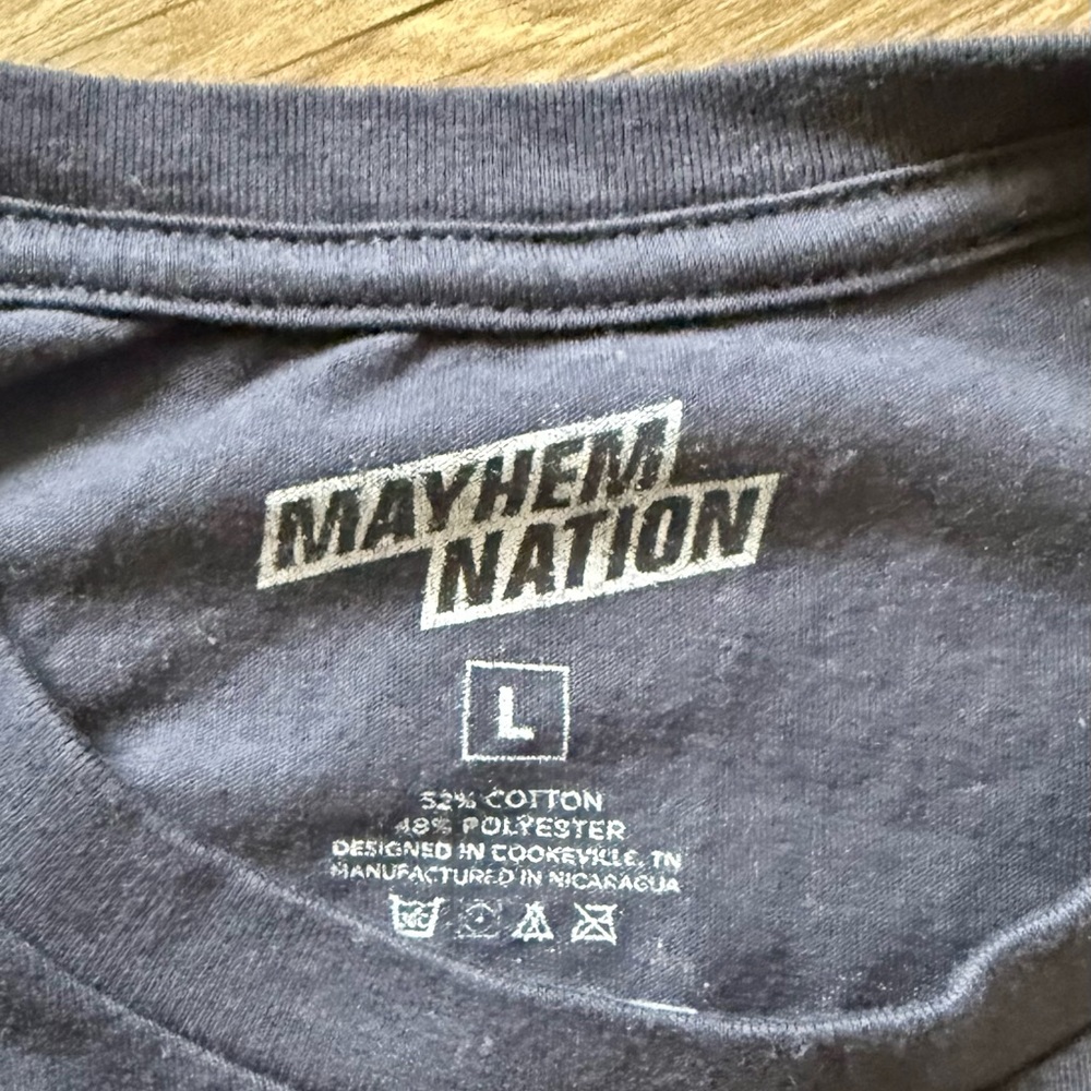 CrossFit Mayhem Firefighter T-Shirt, Men’s Medium, Rich Froning, Navy Blue - Picture 3 of 5